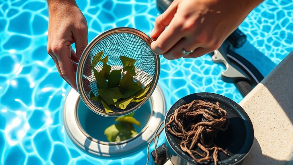 clean and maintain pool baskets