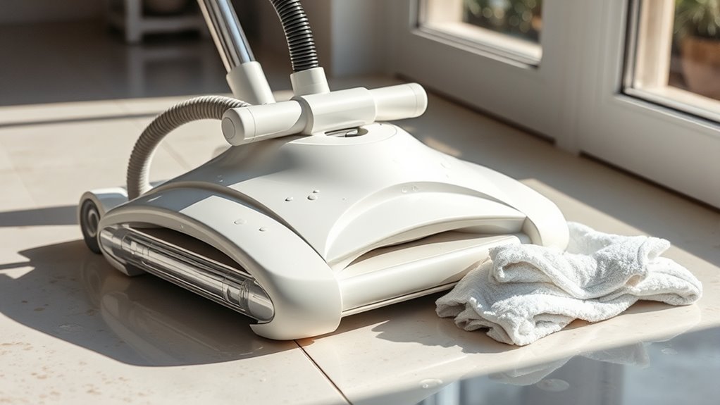 clean remove debris dry