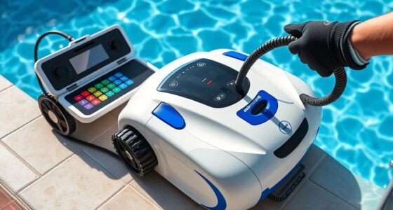 configure and program robotic pool cleaner