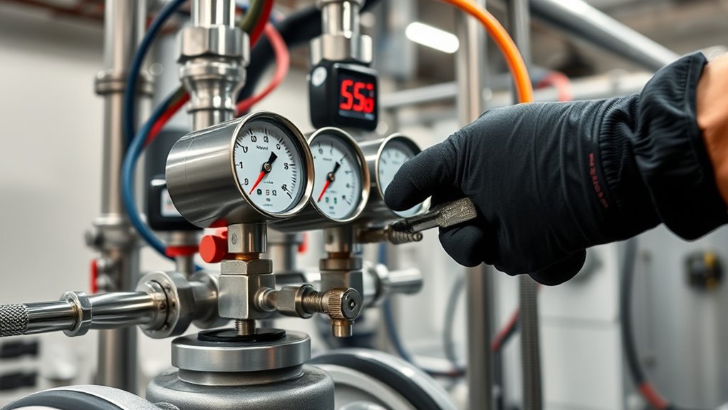 monitor pump pressure fluctuations