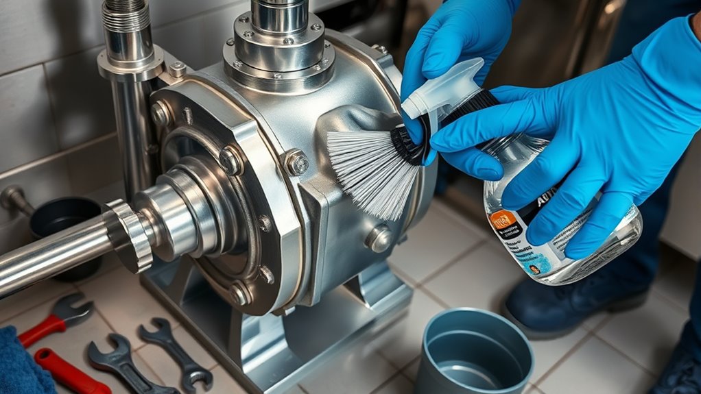 regular pump area cleaning