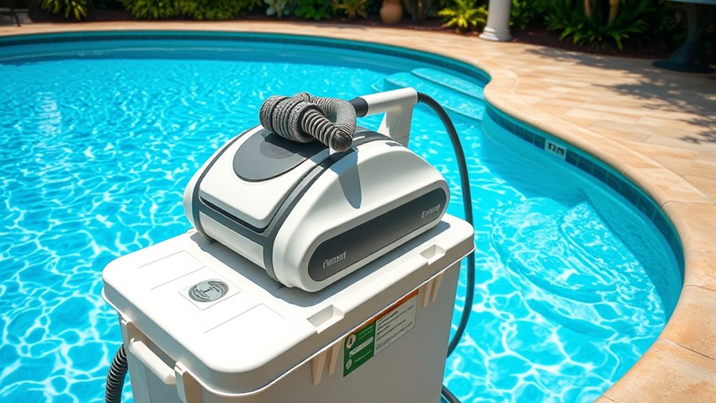 safe pool cleaner storage