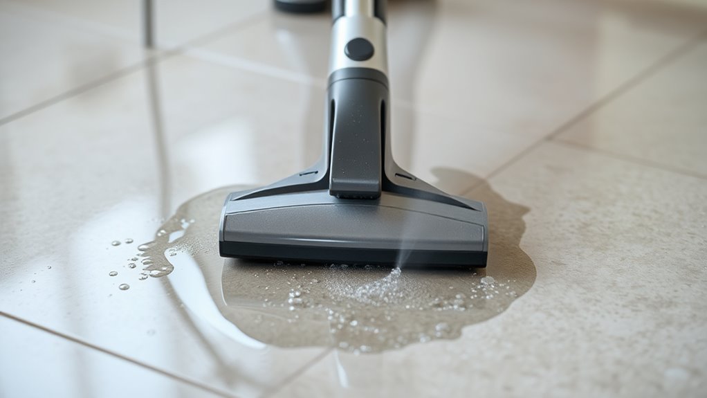 avoid vacuuming wet surfaces