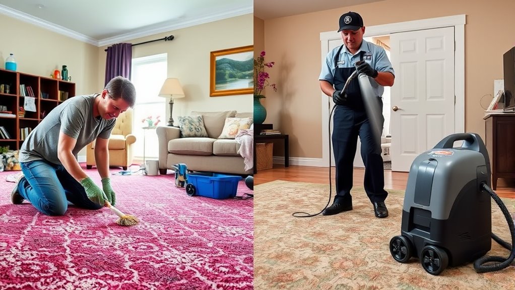 carpet cleaning time commitment
