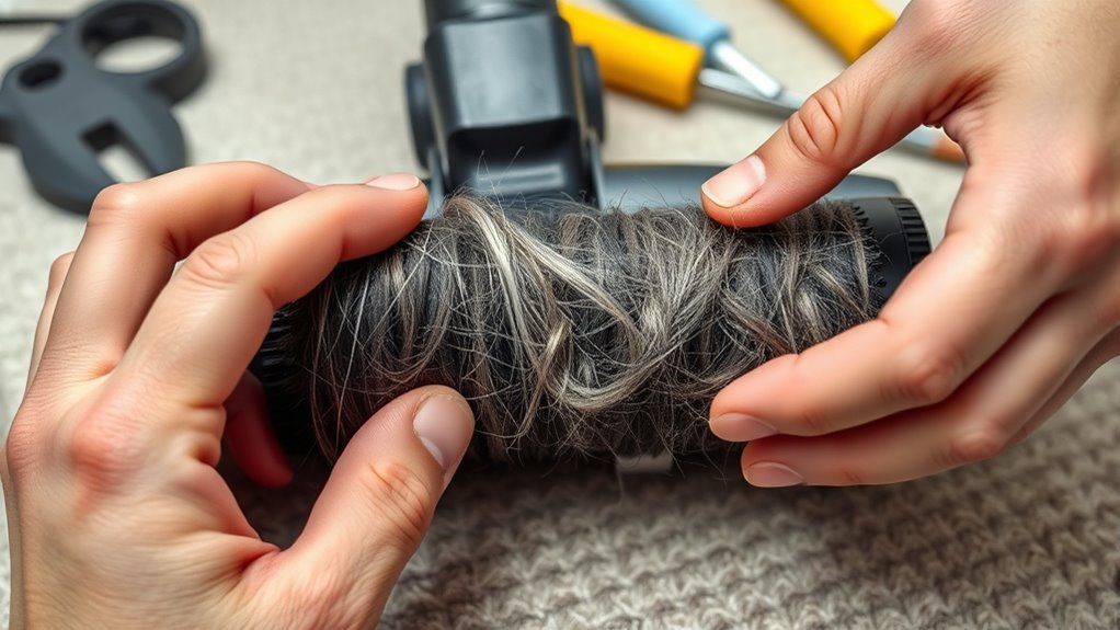 clean brush roll regularly