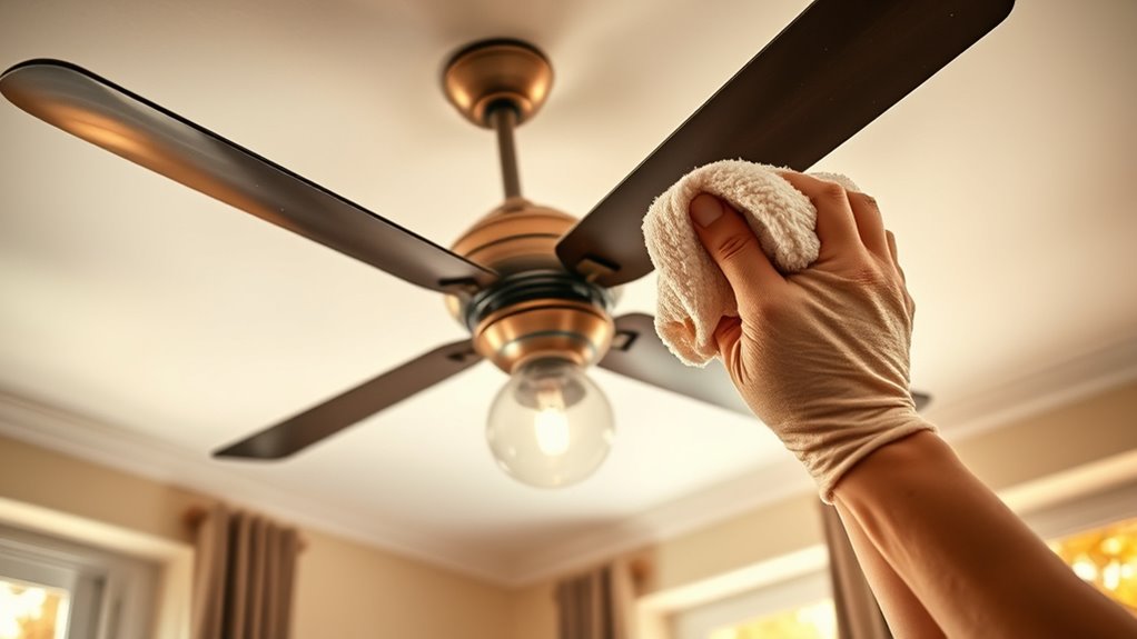 clean fans and fixtures