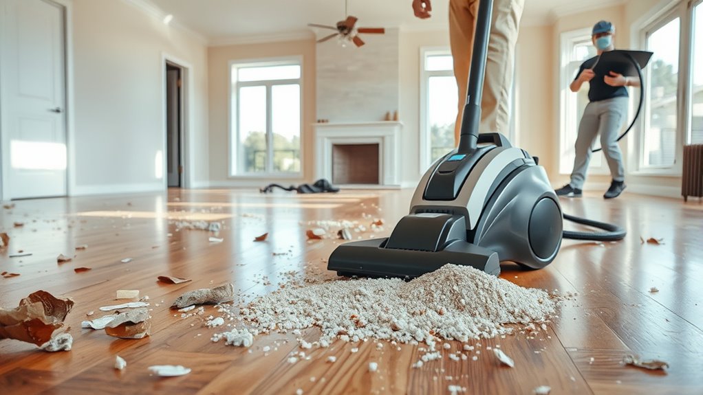 clear debris before vacuuming