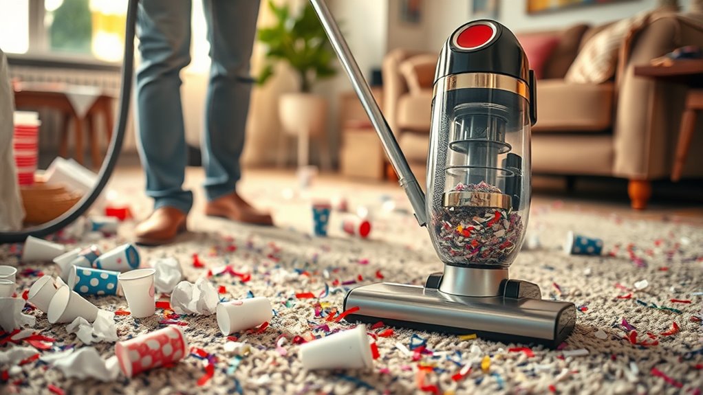 empty vacuum for efficiency