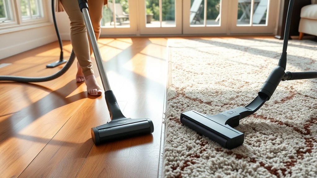 gentle careful hardwood vacuuming