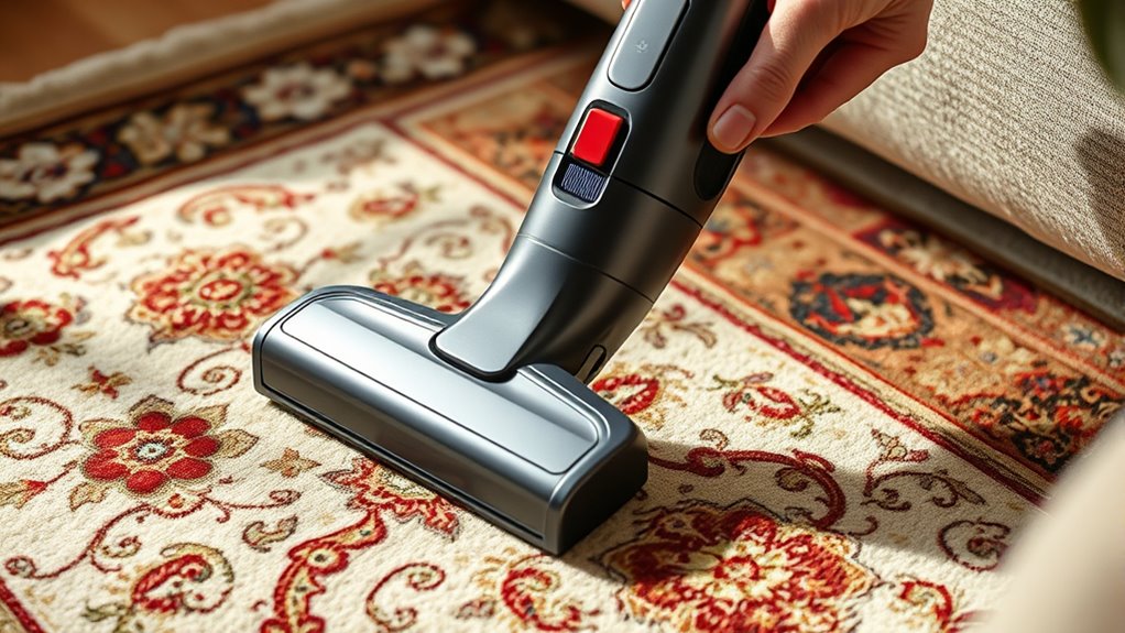 gentle vacuuming with proper attachments