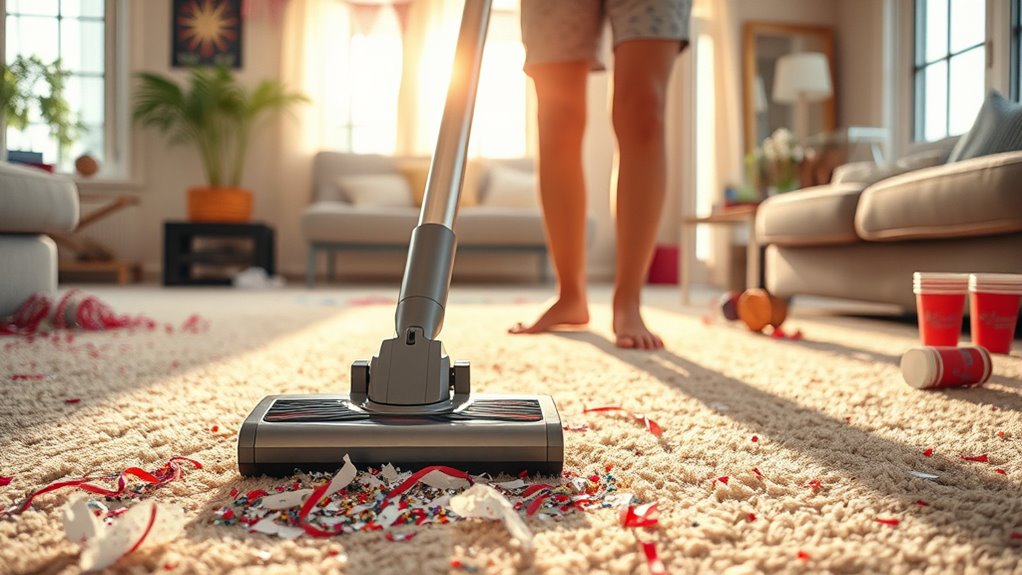 post party vacuuming tips