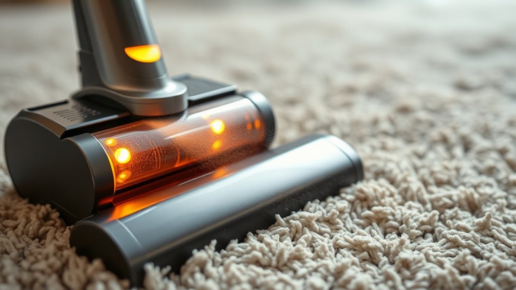 spray during vacuuming regularly