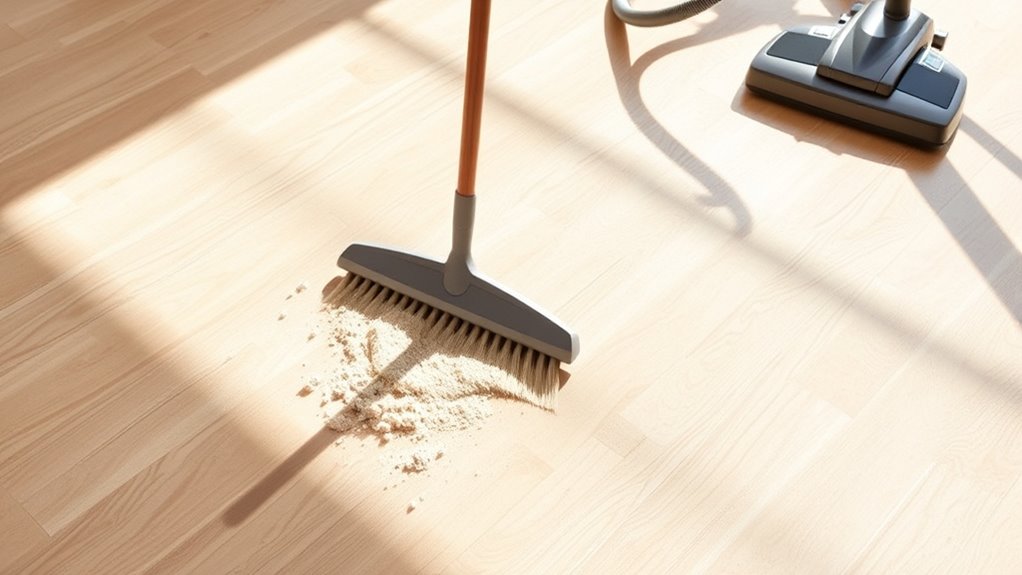 sweep first for cleaner floors