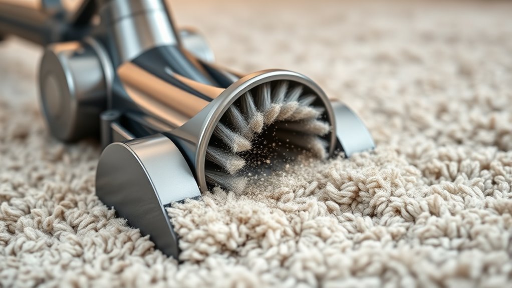 vacuum carpets regularly indoors