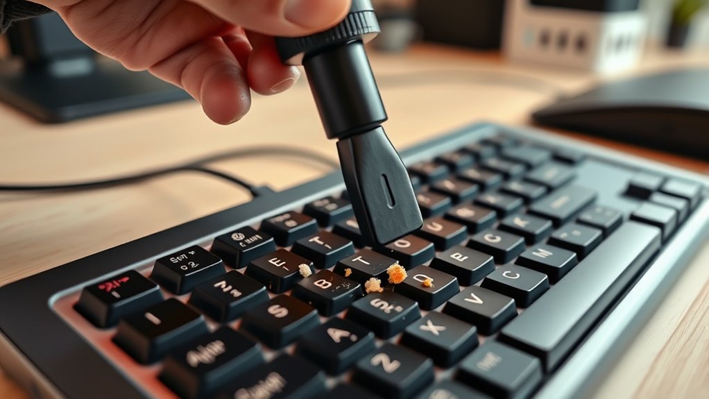 vacuum keyboard dust effectively