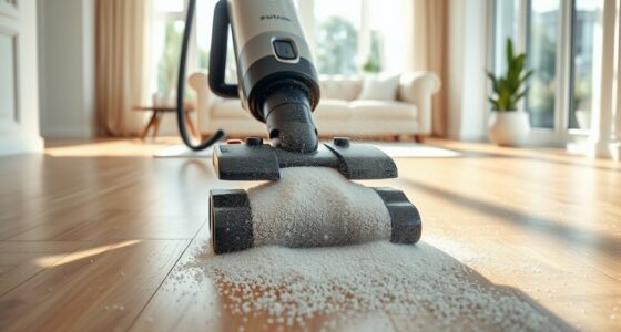 vacuuming fine dust residue