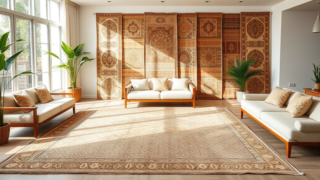 eco friendly bamboo silk rugs