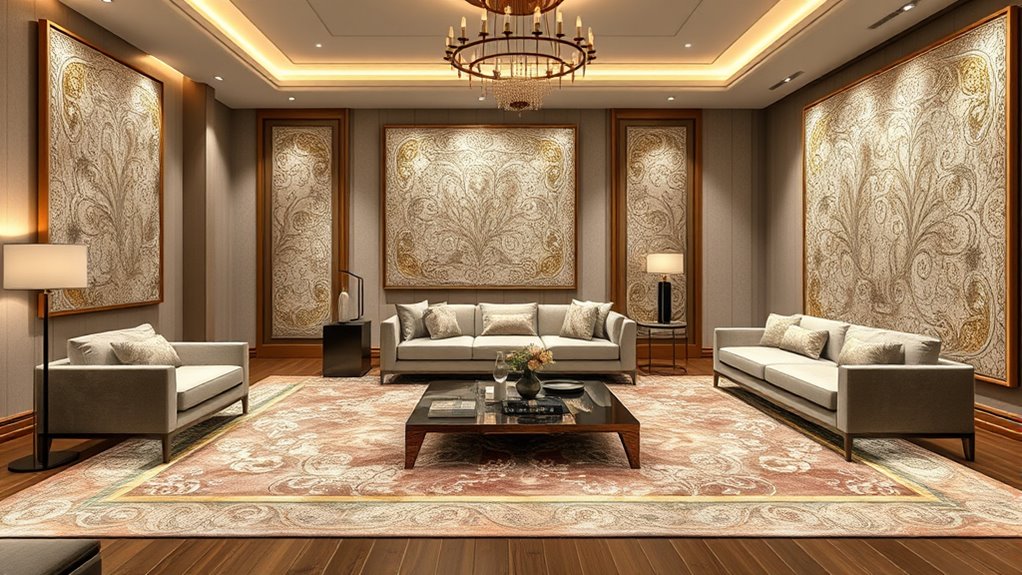 elegant metallic accent rugs