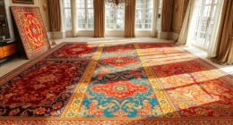 luxurious large silk carpets