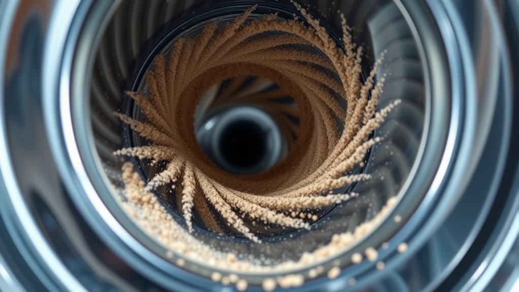 airflow drives dirt separation