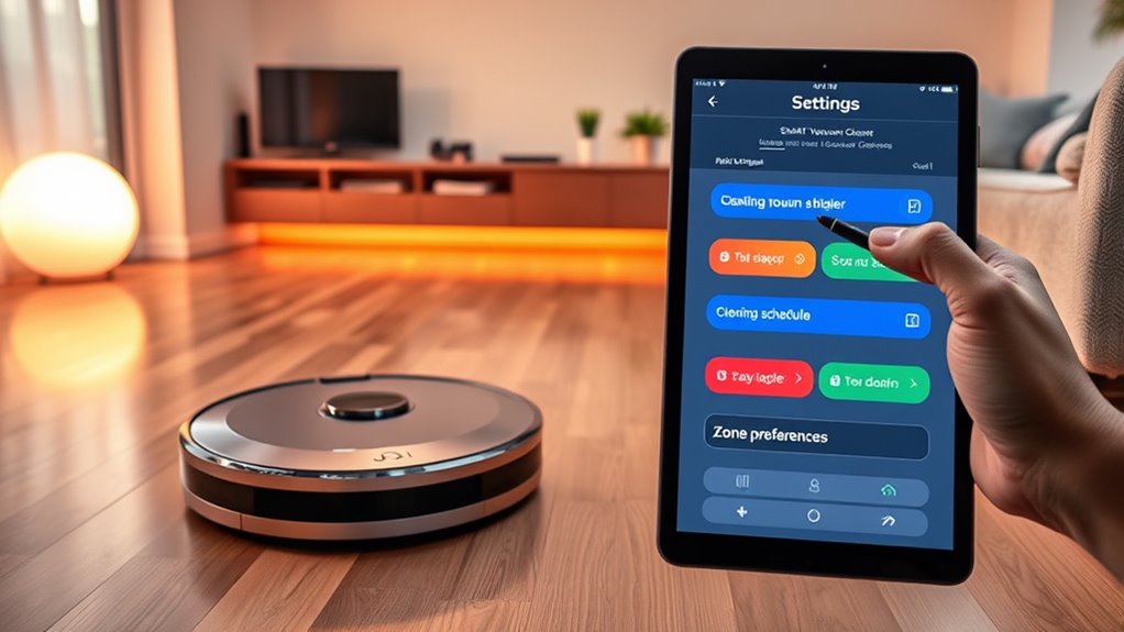 customize vacuum cleaning preferences