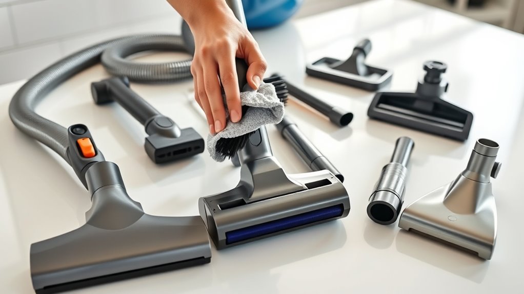 maintain vacuum accessories regularly