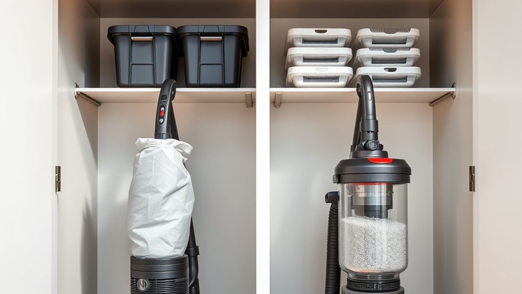 space efficient vacuum storage