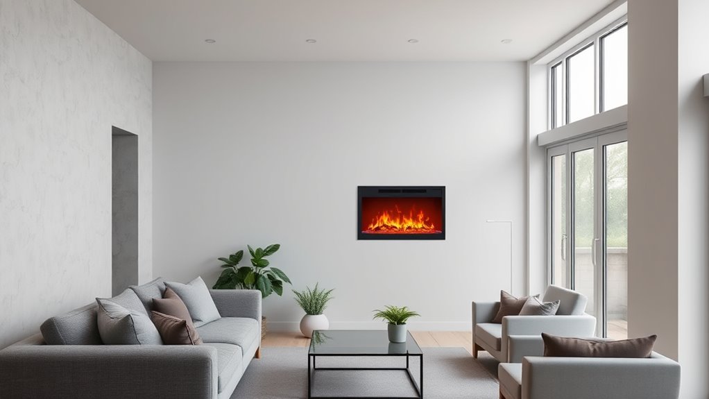 apartment ventless electric fireplace