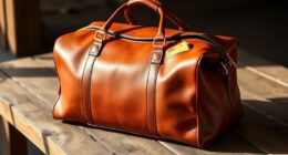 luxury leather travel bags