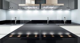 luxury sleek integrated cooking