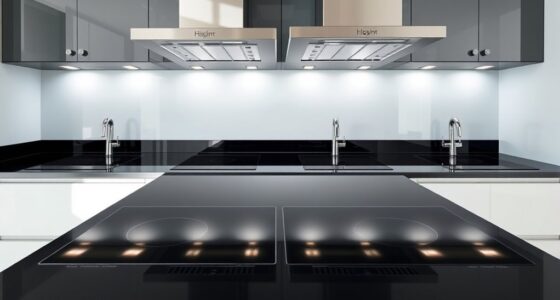 luxury sleek integrated cooking