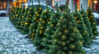 realistic pre lit christmas trees