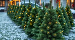 realistic pre lit christmas trees