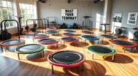 top home fitness trampoline sets