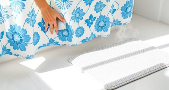 bathroom curtain and mat cleaning