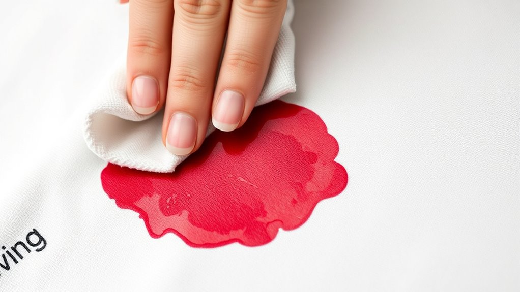 blot to prevent damage