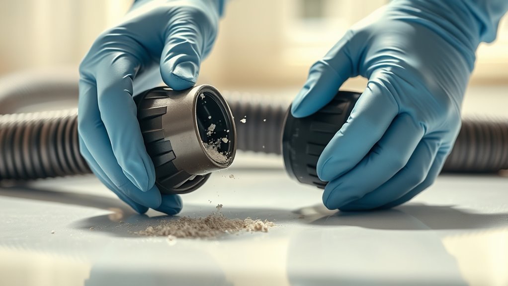 clean vacuum hose attachments