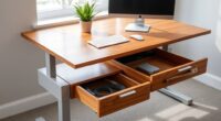 clutter free adjustable desks