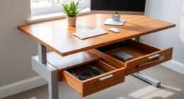 clutter free adjustable desks