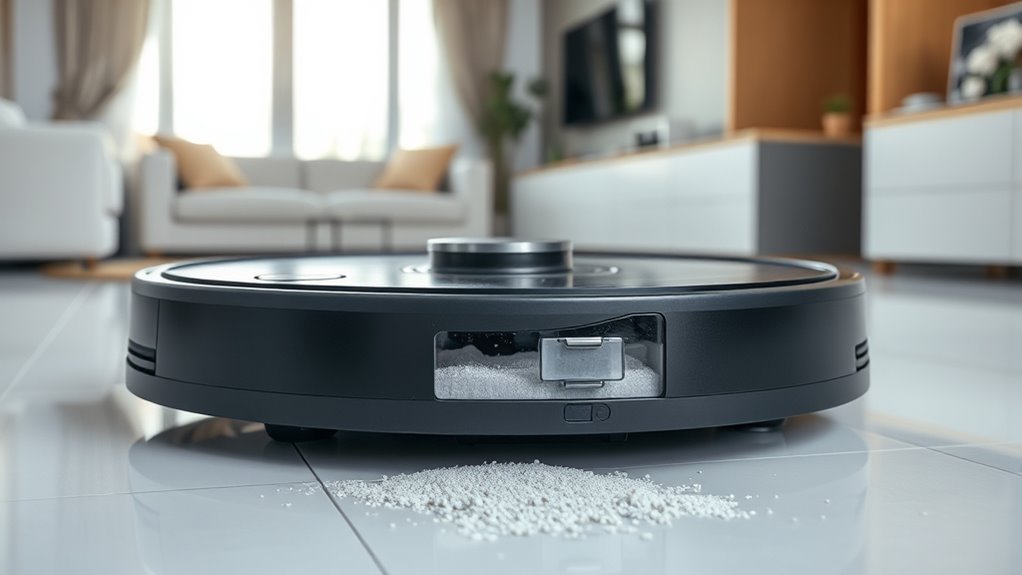 empty dustbin and sensors