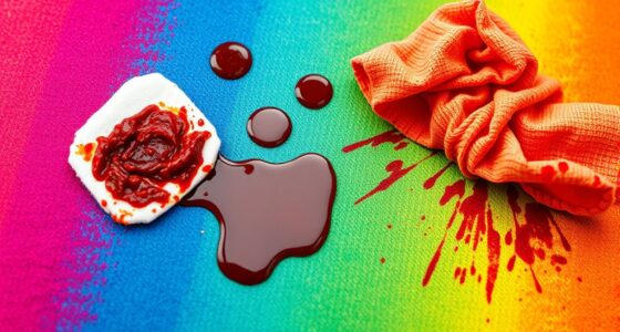 gentle blotting preserves fabric