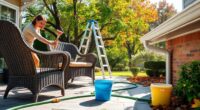 gutter and furniture cleaning