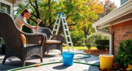gutter and furniture cleaning
