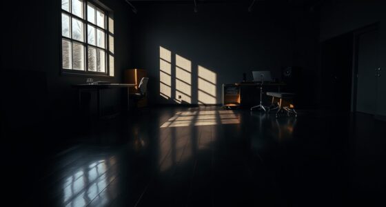 lighting and dark flooring