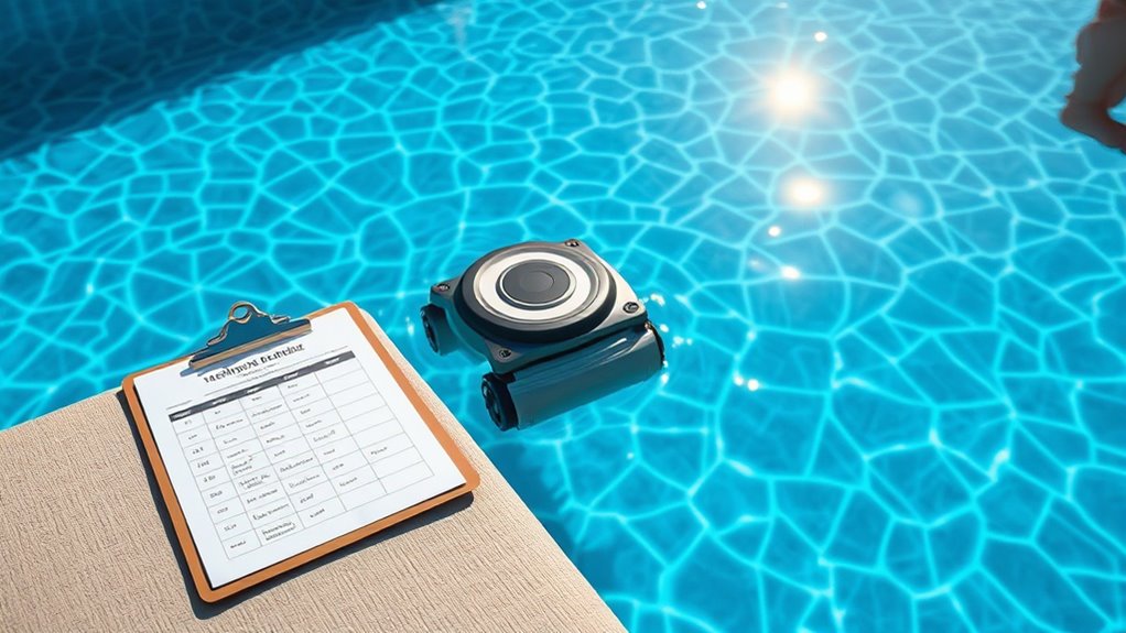 pool maintenance timing schedule