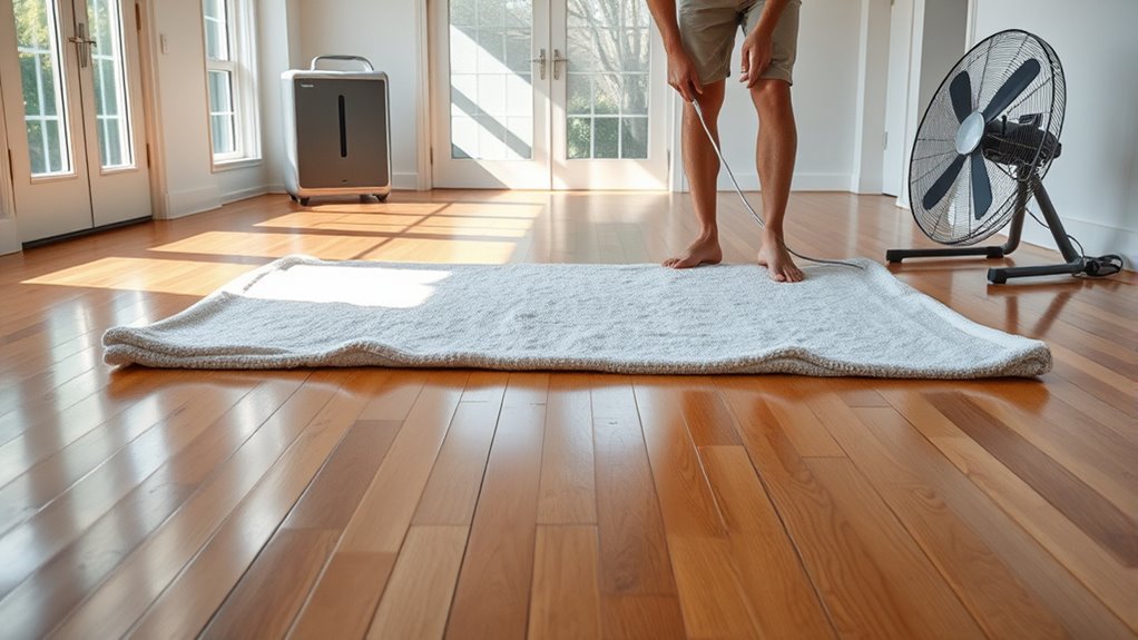 thoroughly dry floors prevent water