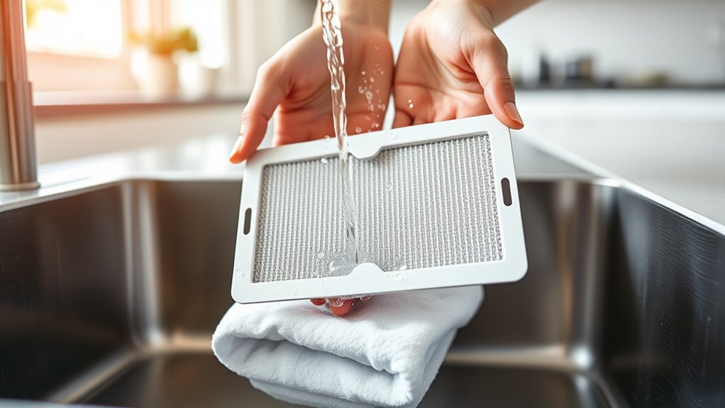 wash filters thoroughly dry