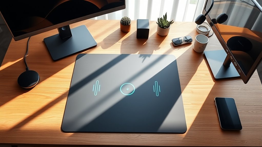 wireless charging desk pad