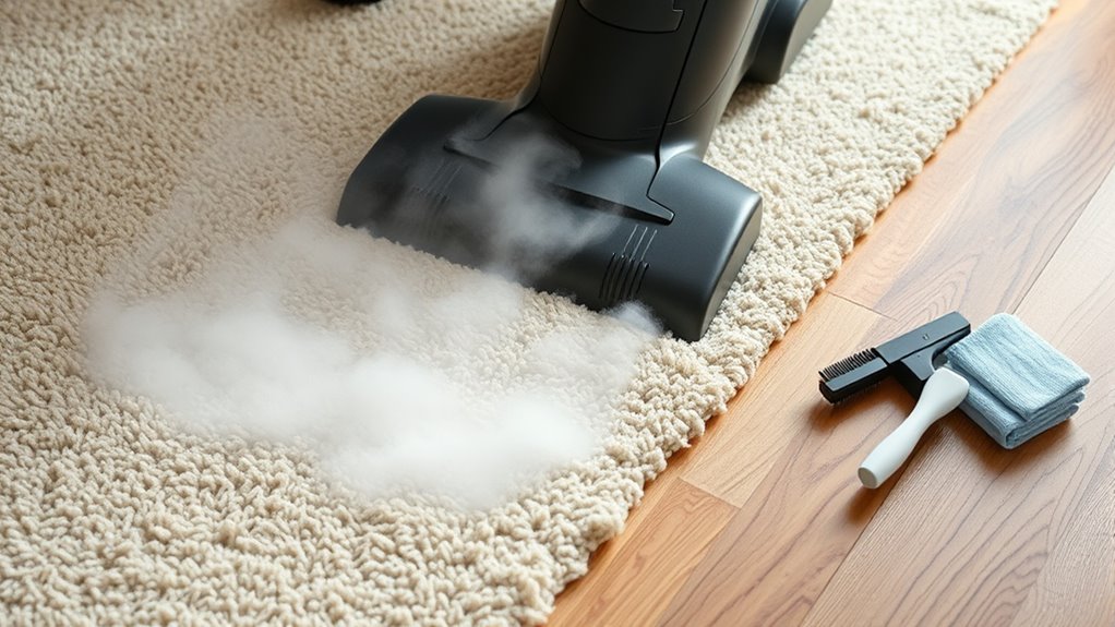 consider carpet material and stains