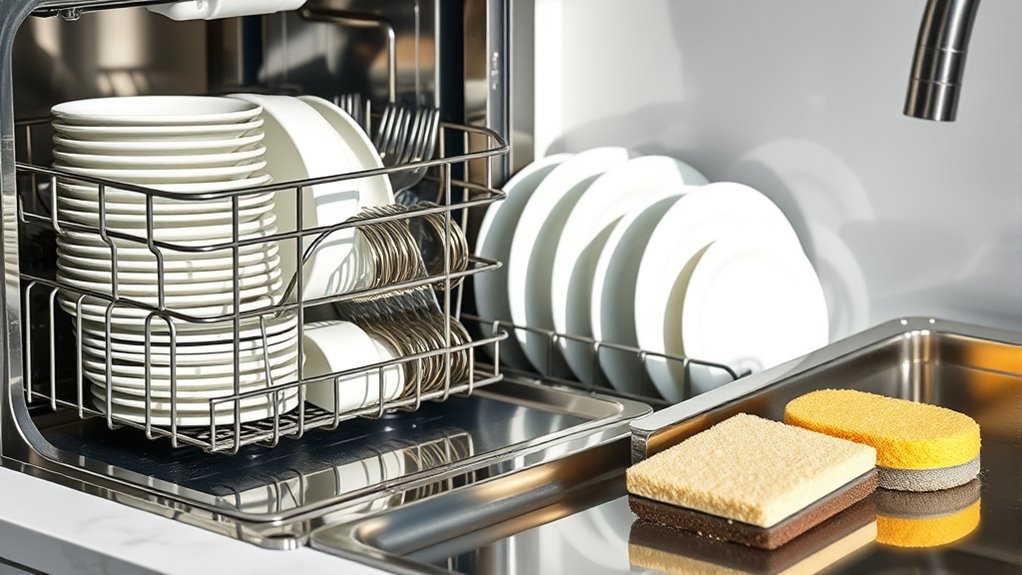 dishwasher or hand washing